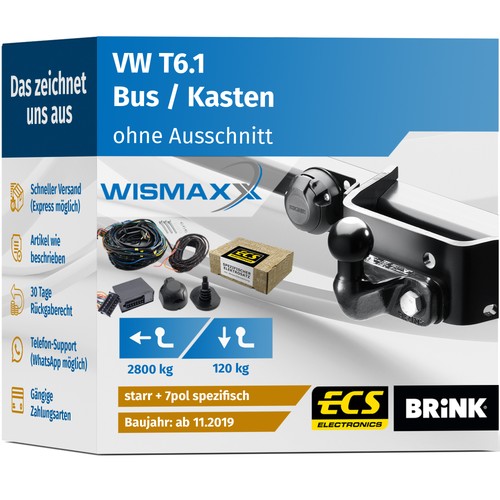Anhängerkupplung für 1 - vw, t6.1